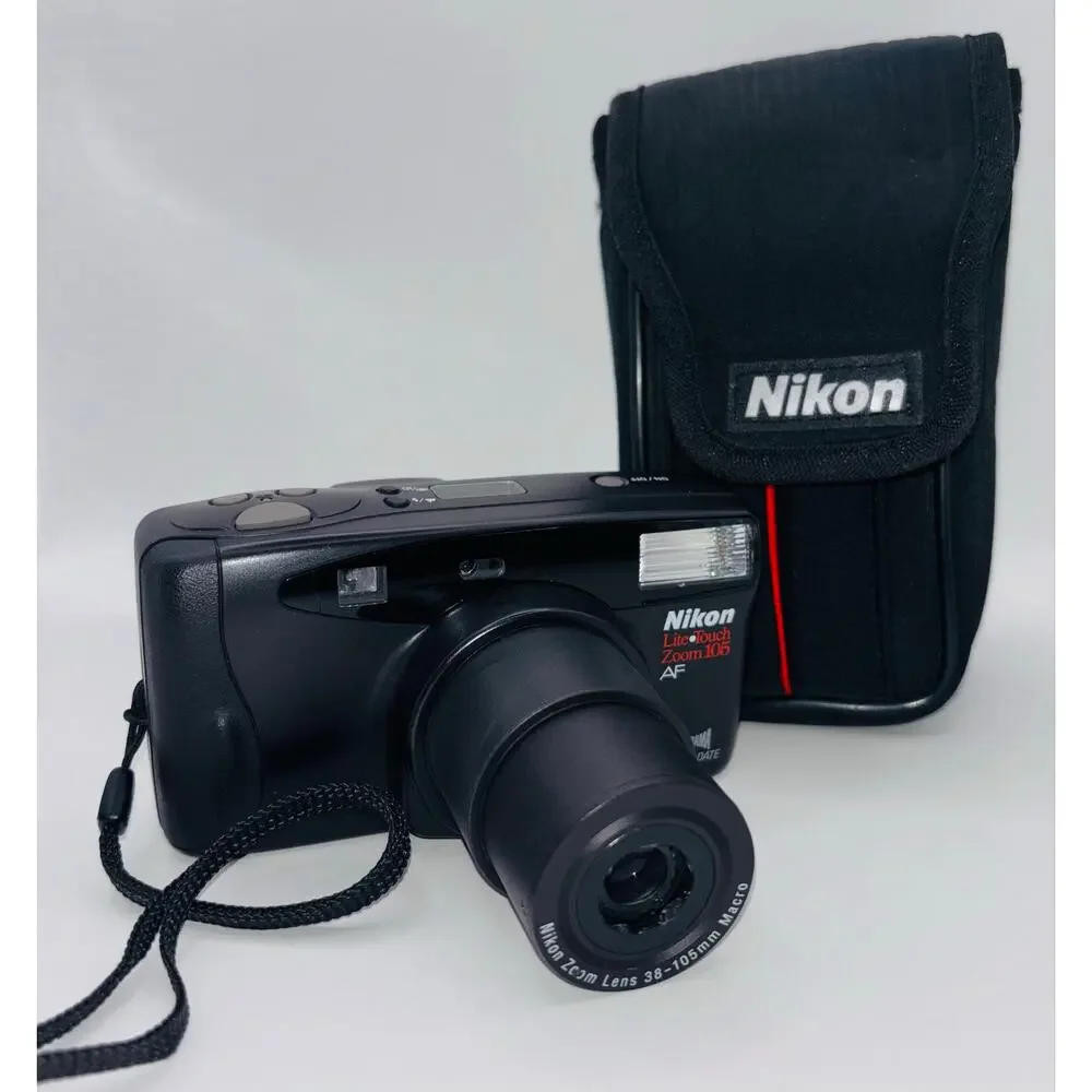 Nikon Lite Touch Zoom 105 AF Point and Shoot 35mm Film Camera with Case